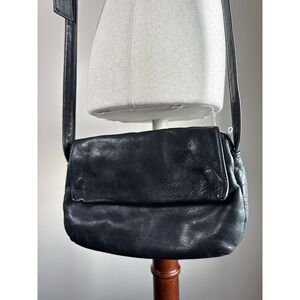 Stone Mountain Genuine Leather Black Crossbody Bag Vintage Shoulder Purse